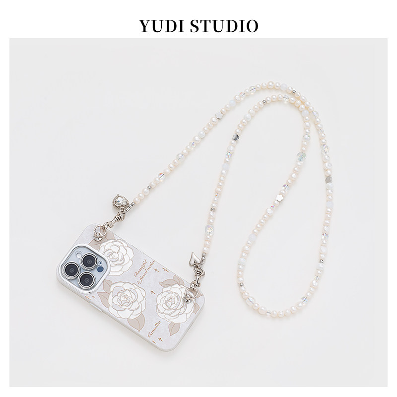 实物超美~羽纱银色玫瑰花双层高品质带镜头膜天然珍珠水晶可背斜挎链条适用16promax小众仙气15pro手机壳14,3C数码配件,手机保护套/壳,淘宝优惠券,粉丝福利购,淘宝优惠卷