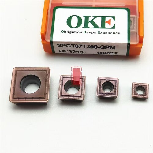正品株洲数控U钻刀片SPGT050204-QPM OP1215四方形不锈钢专用刀片