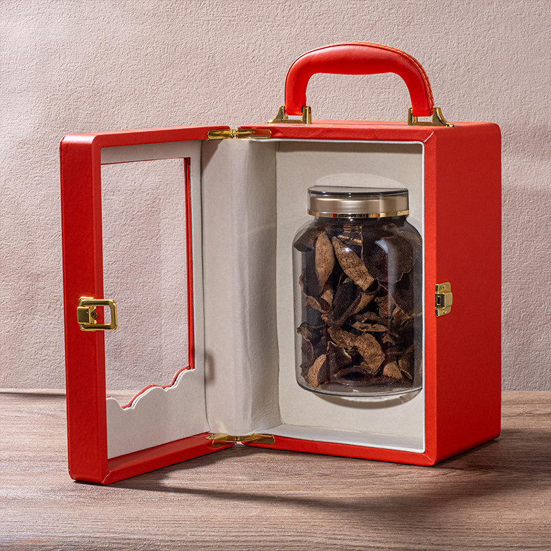 石斛包装盒羊肚菌礼盒空盒100克陈皮罐透明瓶子灵芝通用pet礼品盒