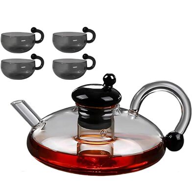 致远宰相壶财鼠壶茶壶贵族耐热玻璃茶具北欧咖啡壶带过滤网Teapot