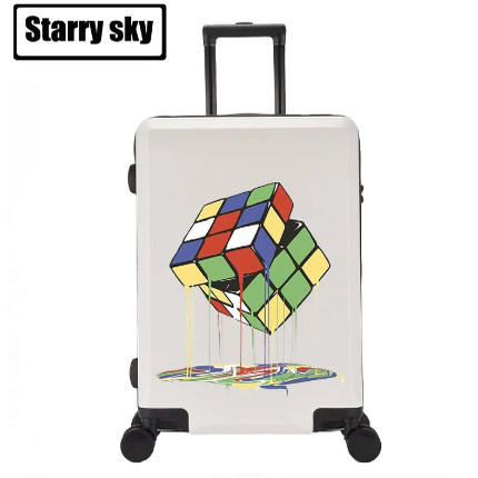 罗啦麦吉儿童行李箱飞行棋前开口侧开盖深仓登机行李箱女小型卡通