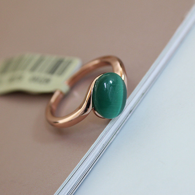 2019日韩新款简约猫眼石玫瑰高级