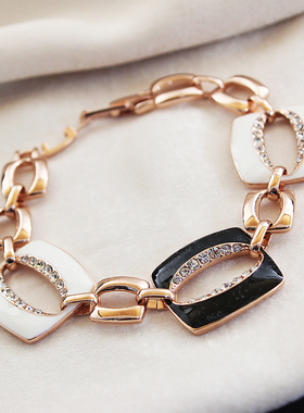 威妮华女滴釉水钻欧美手链