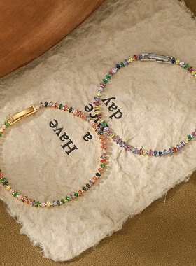 韩国小众设计感彩色手链