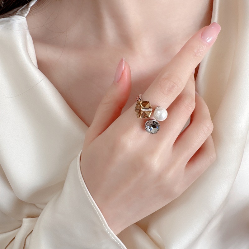 女水晶韩版食指环戒指