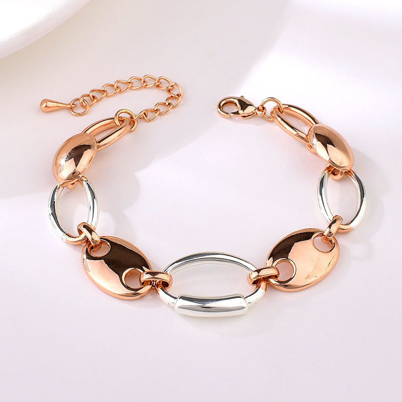 欧美风原创设计几何型手链新款夸张时尚装饰品潮人个性大气女手镯