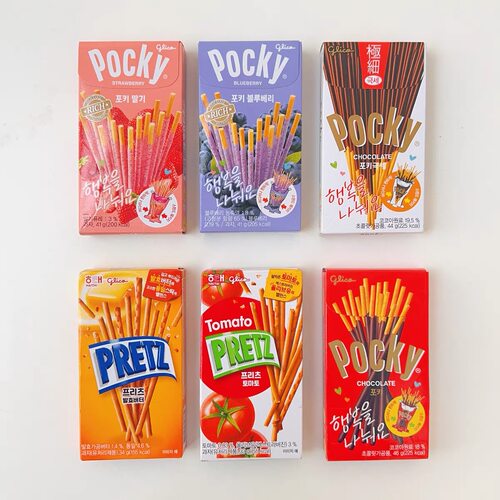 韩国进口海太格力高glico百力滋饼干棒条手指PRETZ儿童零食品盒装