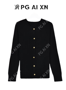 【甜馨专享】PG Ai XN/品归 秋冬金扣绞花开衫 PGXN 2857