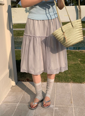 Flower & April-早春浪漫叙事高级感定染花苞设计感半身裙170018