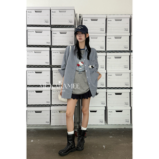 秋季 喷画趣味KT衬衫 KAKAMEE 新品 8802 配立体KT公仔衬衫 配胸针