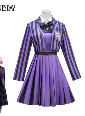 星期三第二季cos服小狼女依妮德亚当斯一家cosplay校服制服万圣节