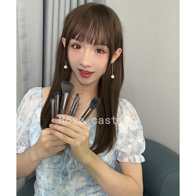 Rosa castles化妆刷套装遮瑕眼影粉底刷美妆工具10支化妆刷