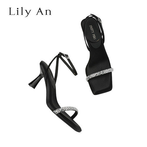 LilyAn手工轻奢高跟凉鞋