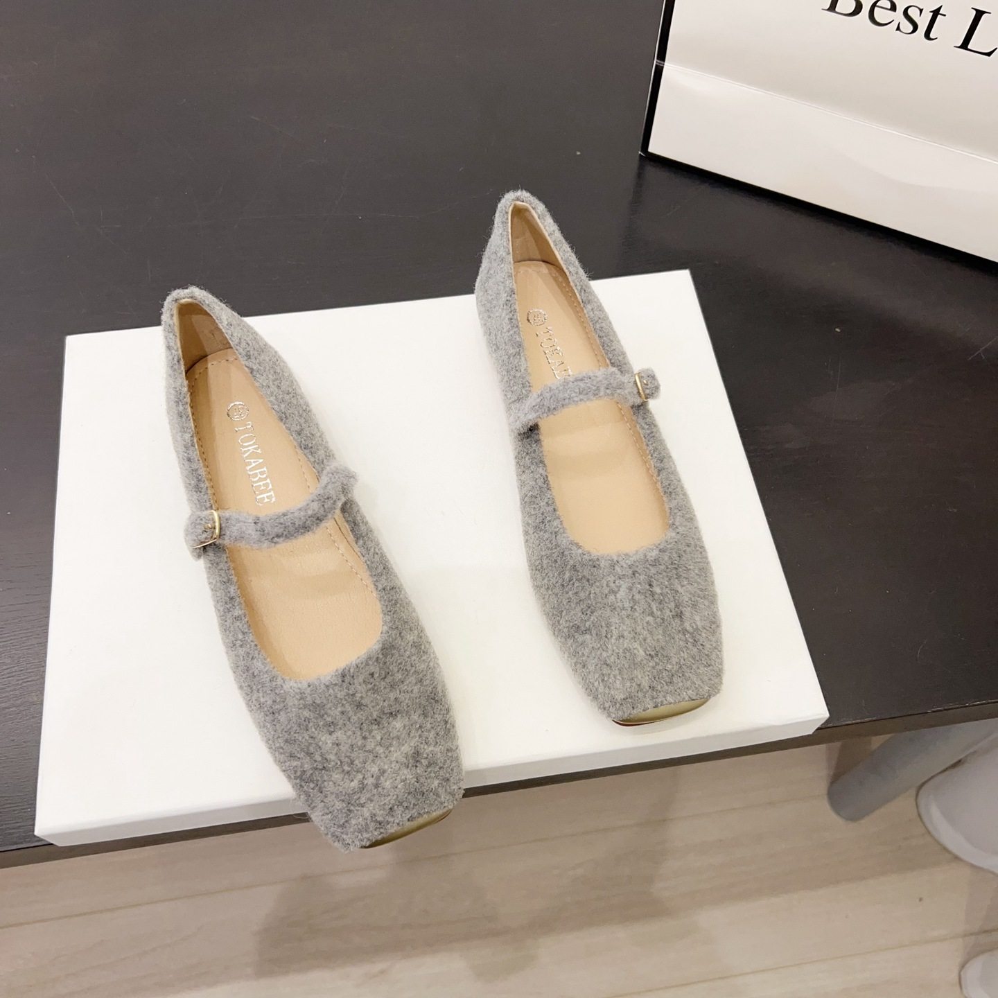 法式一字带玛丽珍鞋女2026春季新款毛呢晚晚风气质配裙子粗跟单鞋,女鞋,玛丽珍鞋,淘宝优惠券,粉丝福利购,淘宝优惠卷