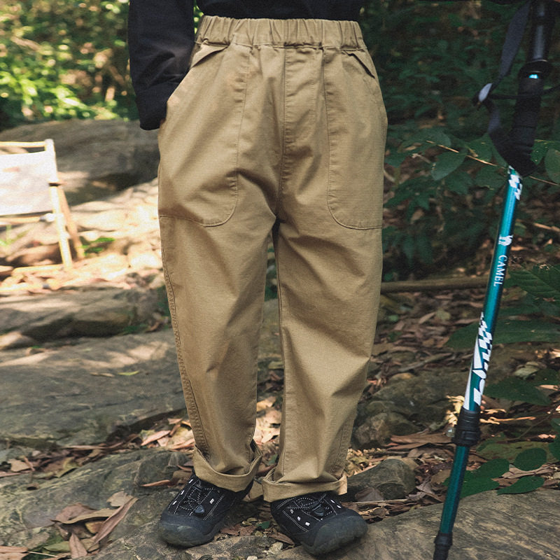 男童休闲裤子26春款男孩户外防风儿童直筒工装裤山系耐磨运动长裤