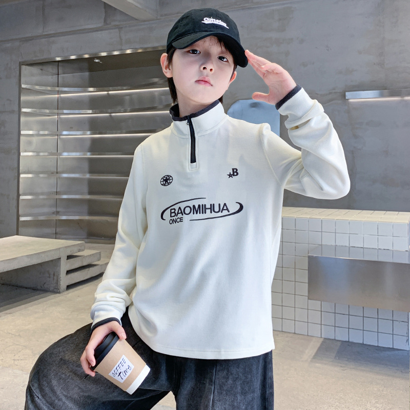 男童高领打底衫秋冬装2025新款