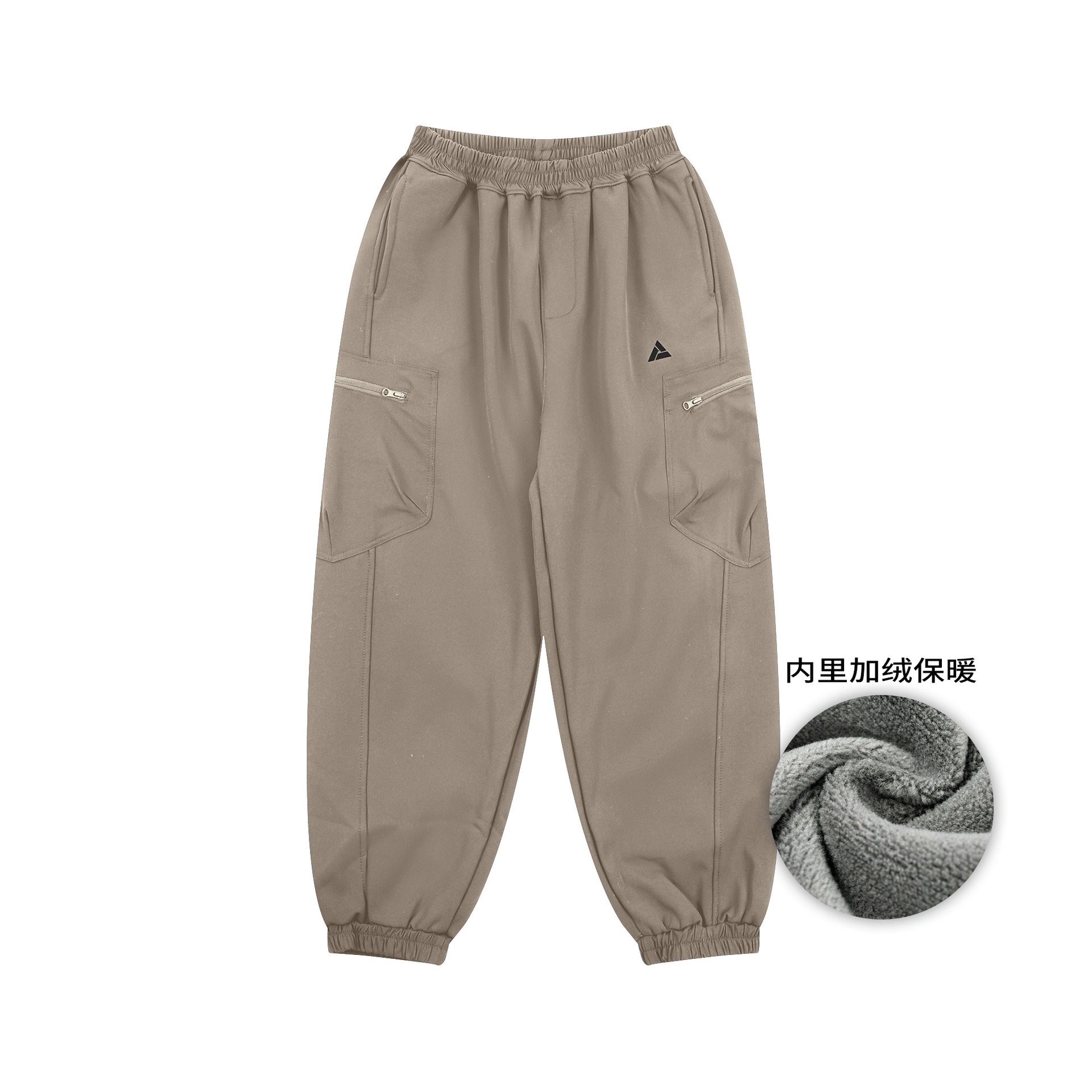 大男孩户外保暖加绒冲锋裤