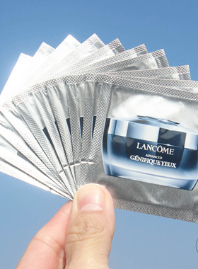 10片价 兰蔻肌底精华焕亮眼霜1ml小样小黑瓶发光眼霜淡细纹黑眼圈