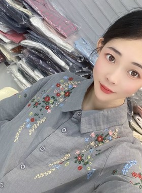 [衬衫合集]宽松秋冬新款打底纯棉长袖衬衫女（K451--K500）