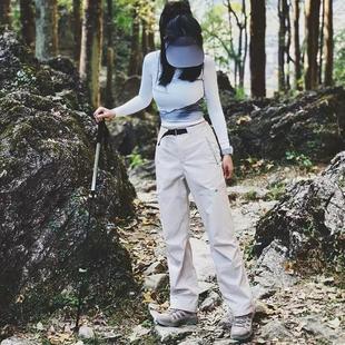 户外徒步登山裤 官网299 女防风防水软壳裤 立裁冲锋裤 2025春新款