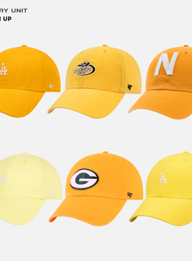 47秋季显白黄色帽子女ny百搭棒球帽ins潮遮阳刺绣时尚la鸭舌帽