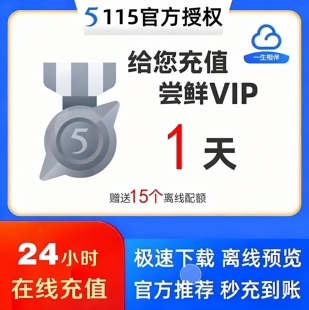 115会员 115网盘vip8年会员赠送40T空间扩容 1天/2年/8年套餐可选