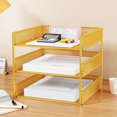 桌面置物架书桌办公室书架桌上小型多层简易杯架餐桌书本收纳架子