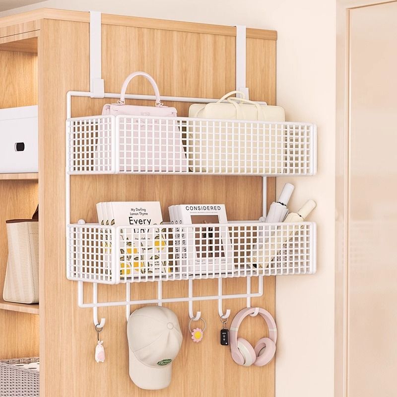 包包收纳架衣柜外侧面置物架免打孔大容量多层壁挂架帽子收纳挂架