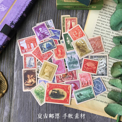 复古旅行手帐装饰素材布纹纸