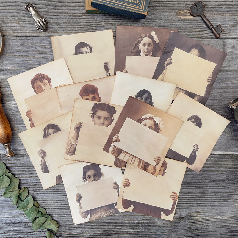 Junk Journal复古染纸素材 欧美老照片手帐摆拍拼贴标签