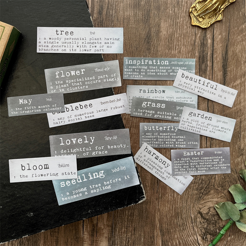 棕熊家单词装饰贴纸TimHoltz风