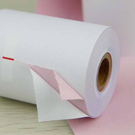 114x58双层收银纸114x60白红双联、白红黄三联小票纸票据打印纸无碳复写纸