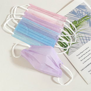 口罩夏季纤薄透气 一次性两层女士夏天戴的超薄款宽耳带不勒耳朵