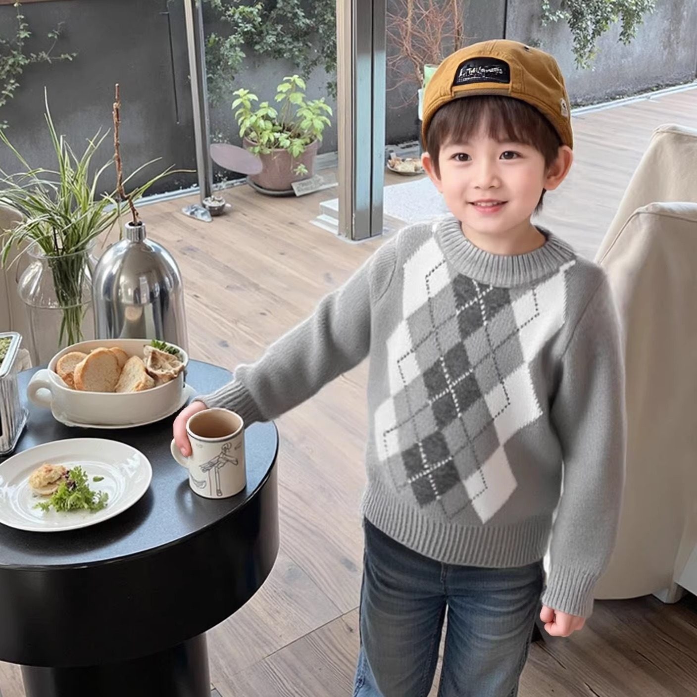 童装羊毛衫女男童毛衣春秋季圆领长袖英伦针织衫儿童毛衣潮亲子装,童装/婴儿装/亲子装,毛衣/针织衫,淘宝优惠券,粉丝福利购,淘宝优惠卷