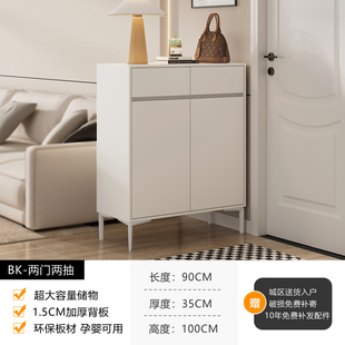 柜家用门口大容量玄关柜隔断一体靠墙收纳柜奶油风2023新款 入户鞋