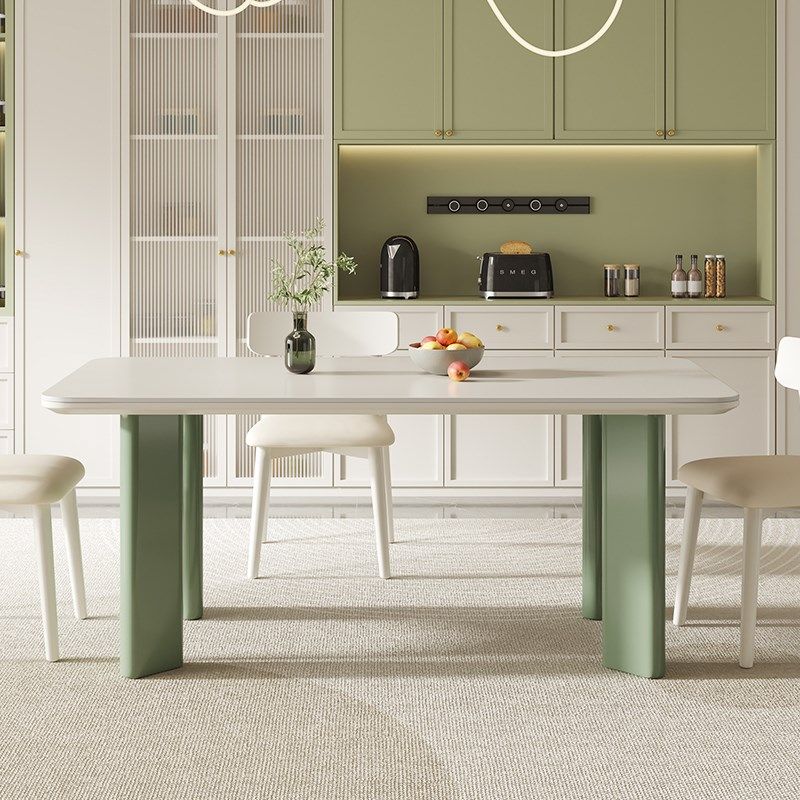 家居奶油风岩板实木餐桌椅组合家用牛油果简约餐厅餐台饭桌,住宅家具,岩板餐桌,淘宝优惠券,粉丝福利购,淘宝优惠卷