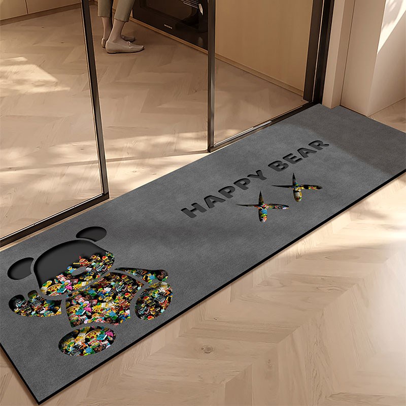 厨房门口地垫防滑防油可擦免洗耐脏长条垫子2025新款防水脚垫硅藻