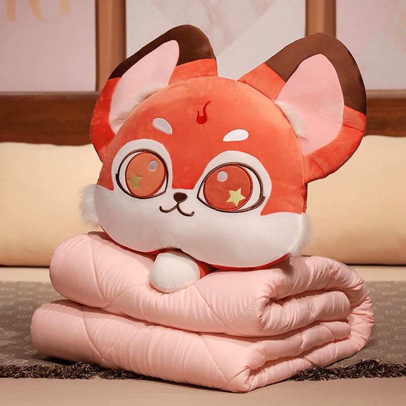 德文猫抱枕被子两用二合一办公室午睡空调毯汽车载枕头靠枕可折叠