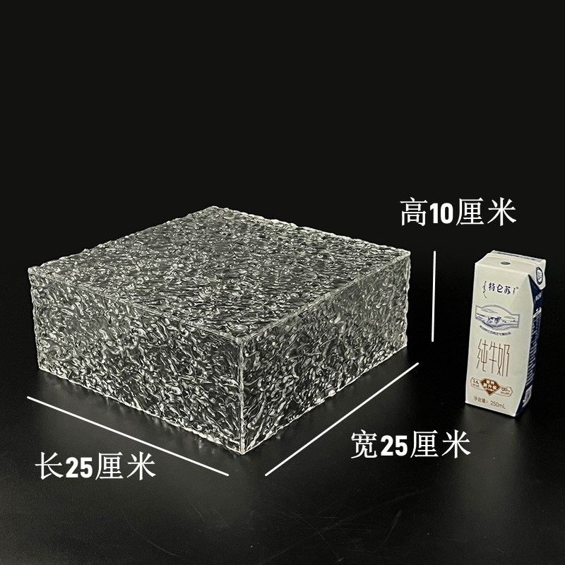 亚克力透明蓝灰色盒子底座装饰甜品自助餐明档展示盘支架摆菜品台