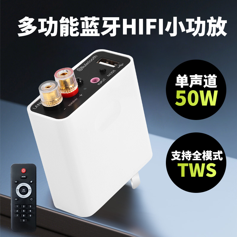 TWS蓝牙电源功放一体HiFi放大器进口TPA3118小型迷你机接无源音箱