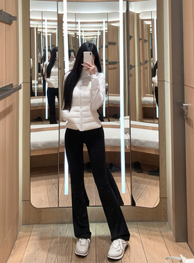 若语定制 双版本 1u1u小脚瑜伽裤加绒显瘦喇叭裤高腰升温面膜裤女