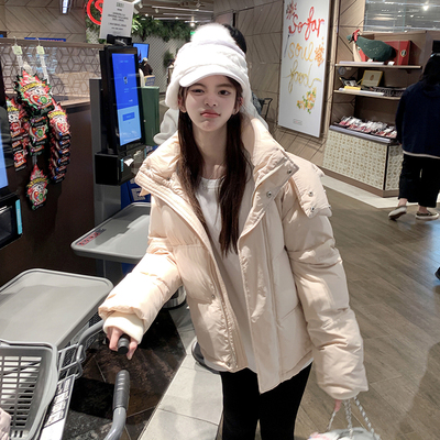 若语定制  冰岛小棉被am连帽90白鸭绒加厚冬季百搭羽绒服女外套女