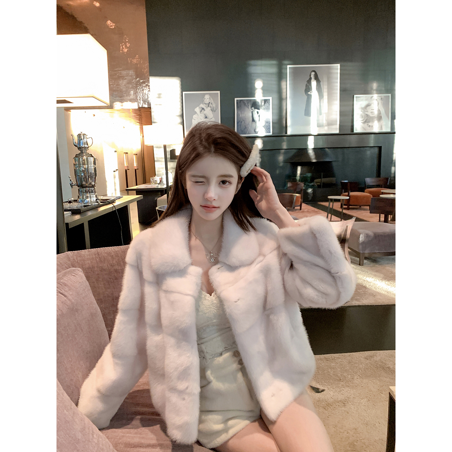 【若语11/24 20:00新品9.5折】水貂千金进口100水貂紫标级皮草