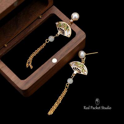 复古国风新中式瘦耳环