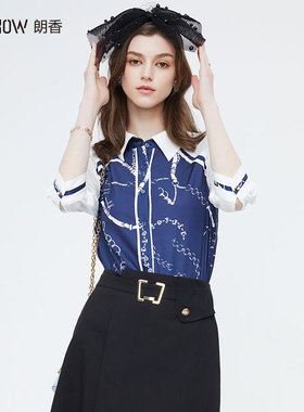NOWSHOW朗香夏季新品设计感印花衬衫232061