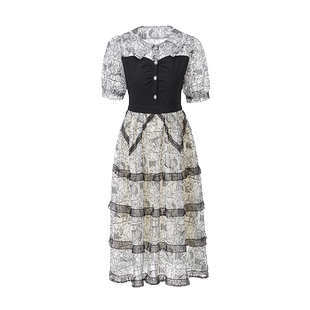 NOWSHOW朗香夏季新品印花连衣裙222076