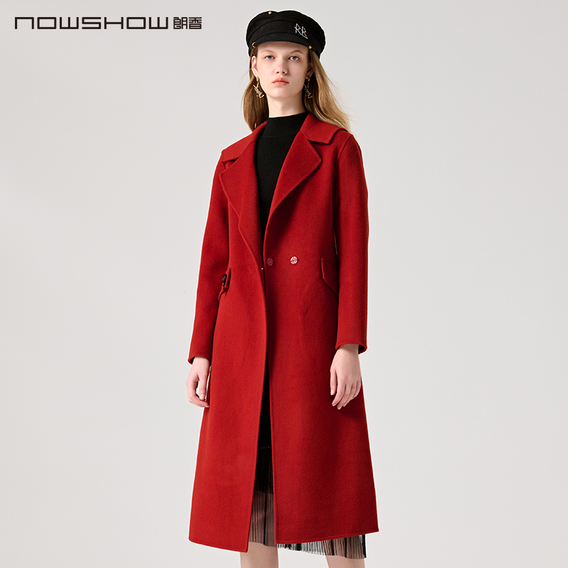 朗香显瘦基础款长毛呢大衣