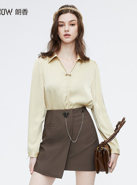 NOWSHOW朗香V领简约衬衫231007