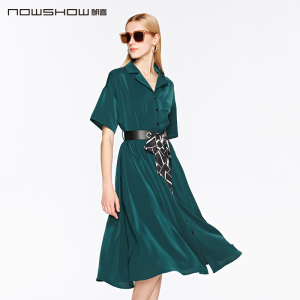 NOWSHOW朗香夏季新品赫本风法式优雅衬衫连衣裙222085