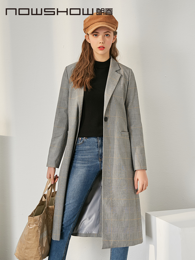 nowshow朗香灰色西装西装外套